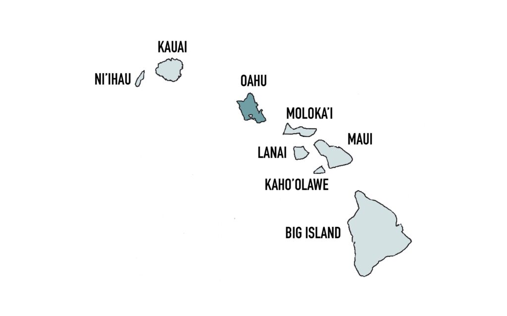 Dónde está Oahu